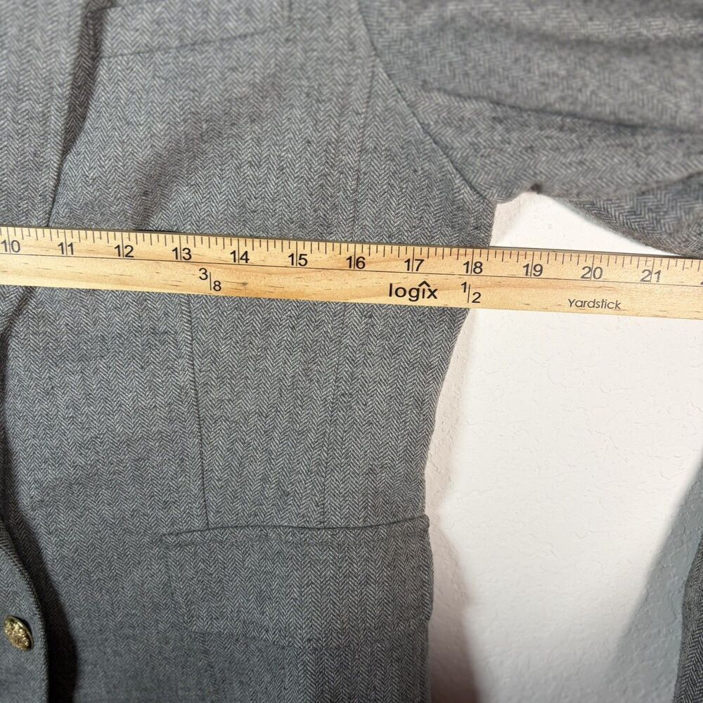 Banana Republic Women’s Italian Yarn Wool Blend Gray Blazer Size 8 Stretch - Picture 9 of 12